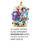 10 LORDS LEAPING GLASS ORNAMENT