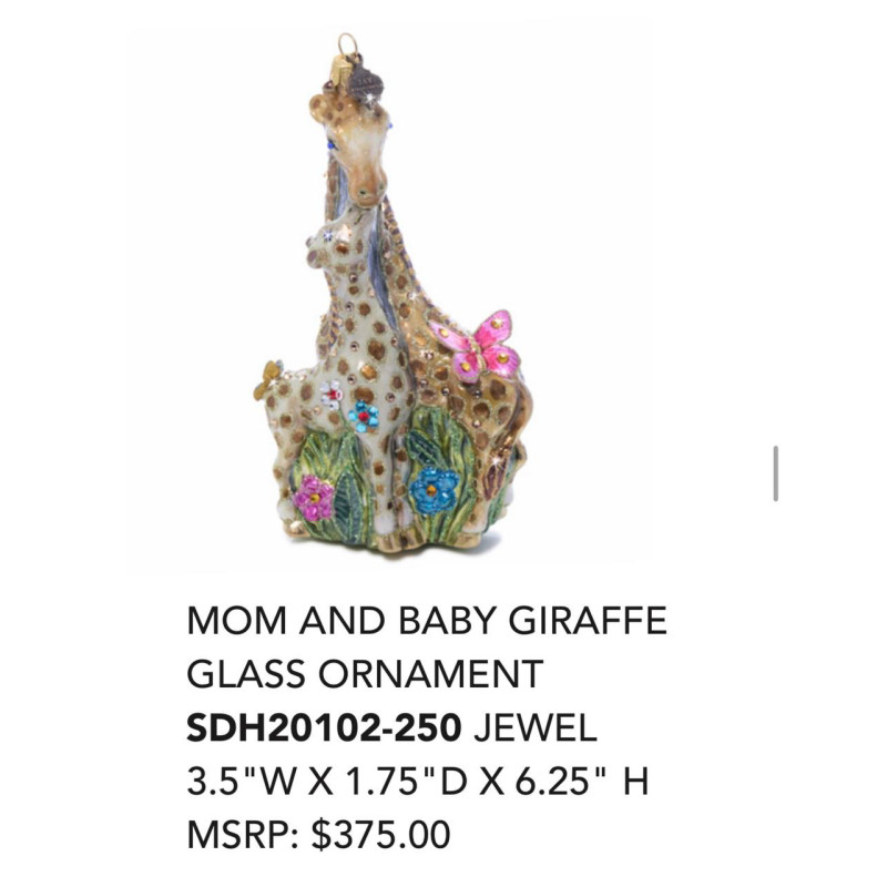 MOM AND BABY GIRAFFE