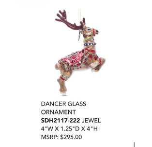 DANCER GLASS ORNAMENT