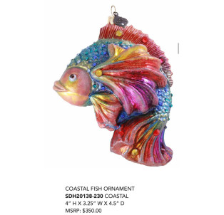 COASTAL FISH ORNAMENT 
