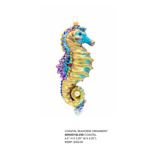 COASTAL SEAHORSE ORNAMENT 